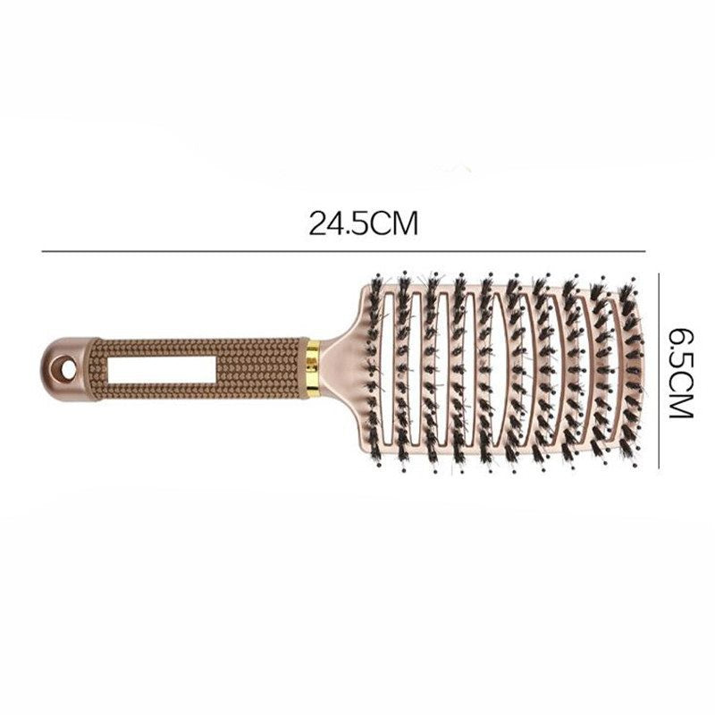 Bristles Massage Hair Comb Professional Straight and Curly Hair-styling Hair Brush