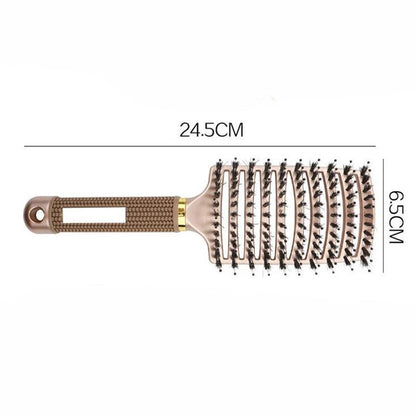 Bristles Massage Hair Comb Professional Straight and Curly Hair-styling Hair Brush