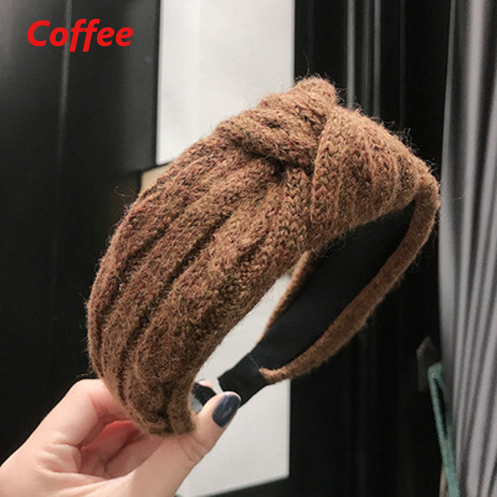 1 Pcs Winter Knitting Headband Women Fashion Warm Handmade Hairband Hoop