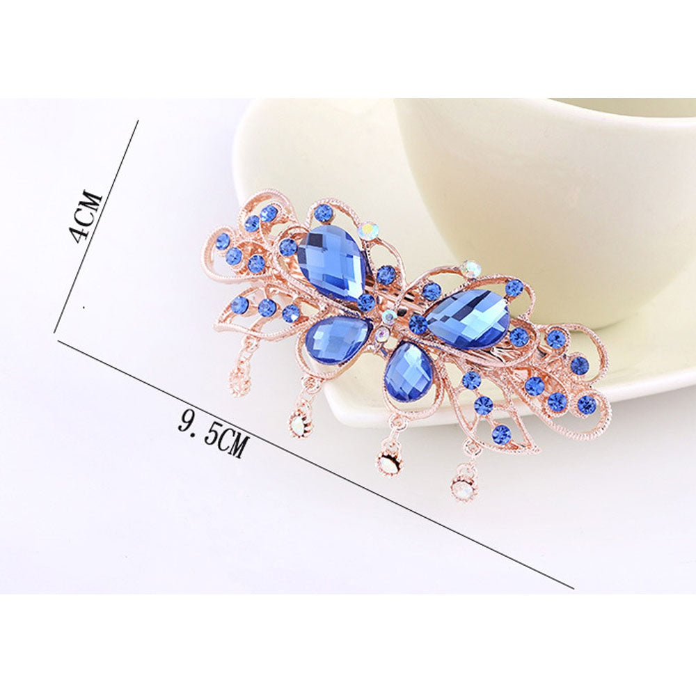 1 Pcs Women Bowknot Crystal Hair Clip Fashion Rhinestone Ponytail Hairpin Hair Accessories