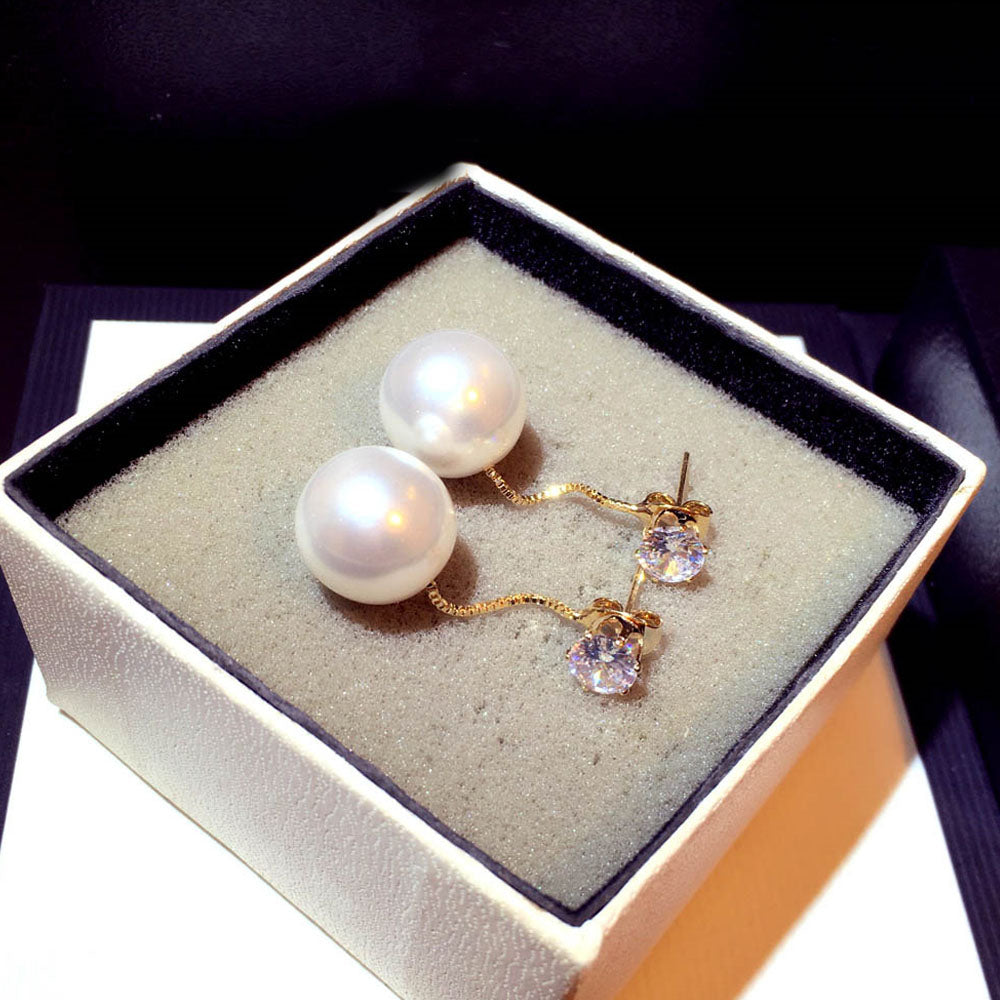 1 Pair Lady Fashion Pearls Earrings Sweet Elagant Exquisite Drop Earrings Stud