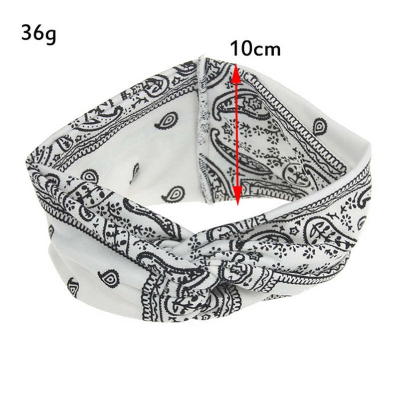 1 Pcs Women Fashion Print Headband Korean Style Elastic Hairband Hair Accessoriess