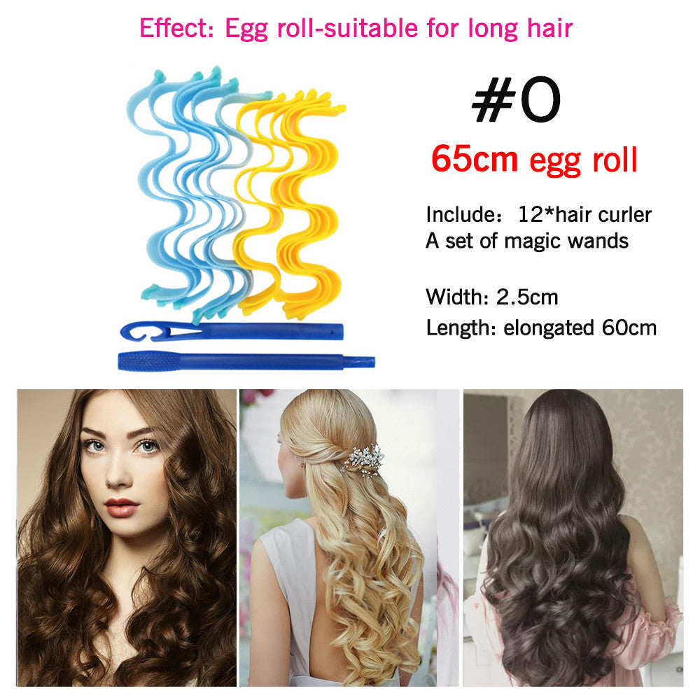 12PCS Magic Hair Curlers 25 30 45 50 65CM DIY Durable Portable Hairstyle Rollers Sticks