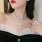Unusual Pearl crystal chain short necklace for women