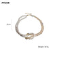Korean Style Pearl Crystal Choker Necklaces for Women
