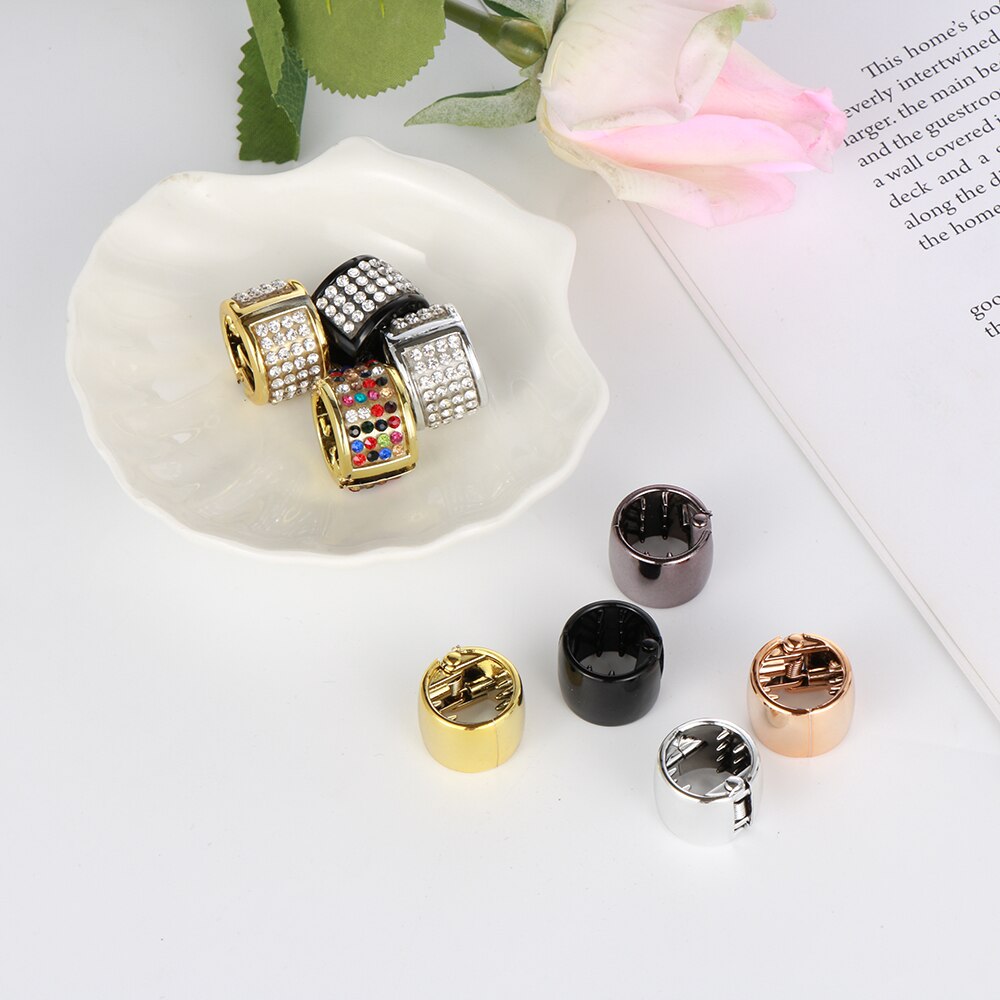 9pcs/set  Hair Ring Ponytail Holder Headband Crystal Hair Clip Unique Mini Claw Punk Girls Hair Cuff