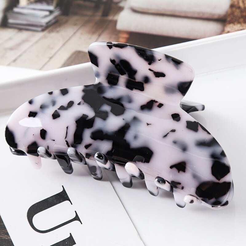 Leopard Print Hair Claws Geometric Hair Clamp Grab Hair Clips for Women