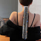 Shine Bijoux Long Tassel Crystal Full Rhinestone Hairpins for Women