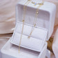 Gold Color Double Layer Heart Necklace Shining Bling AAA Zircon