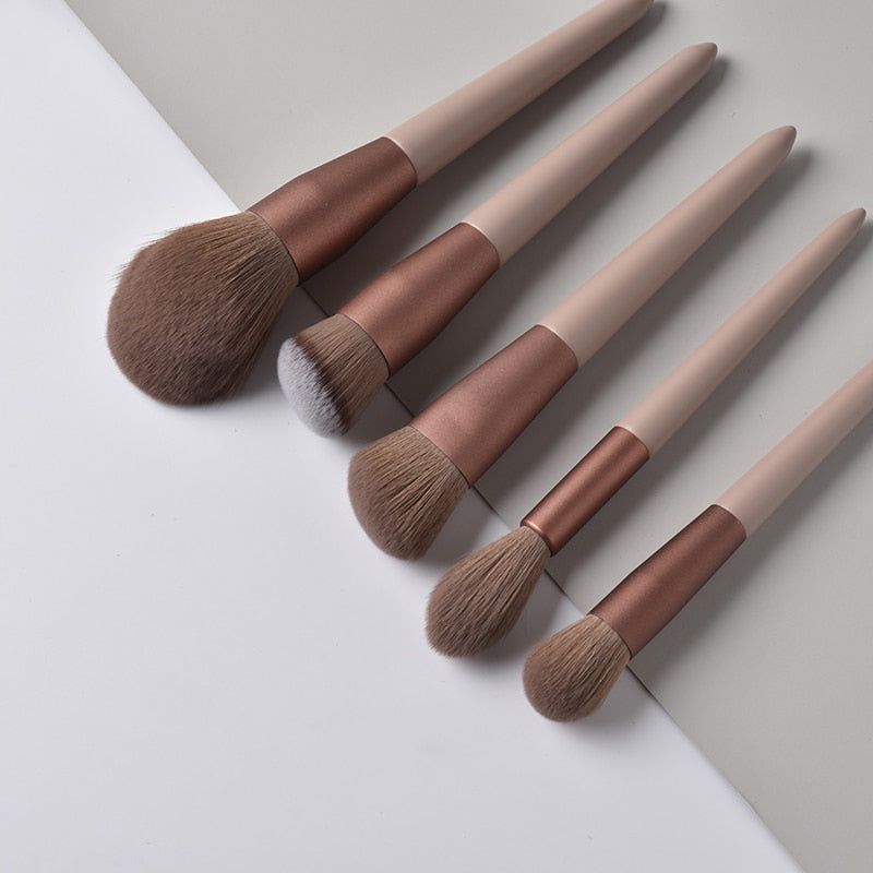 13pcs Professional Makeup Brush Set Soft Fur Beauty Highlighter Powder Foundation Concealer