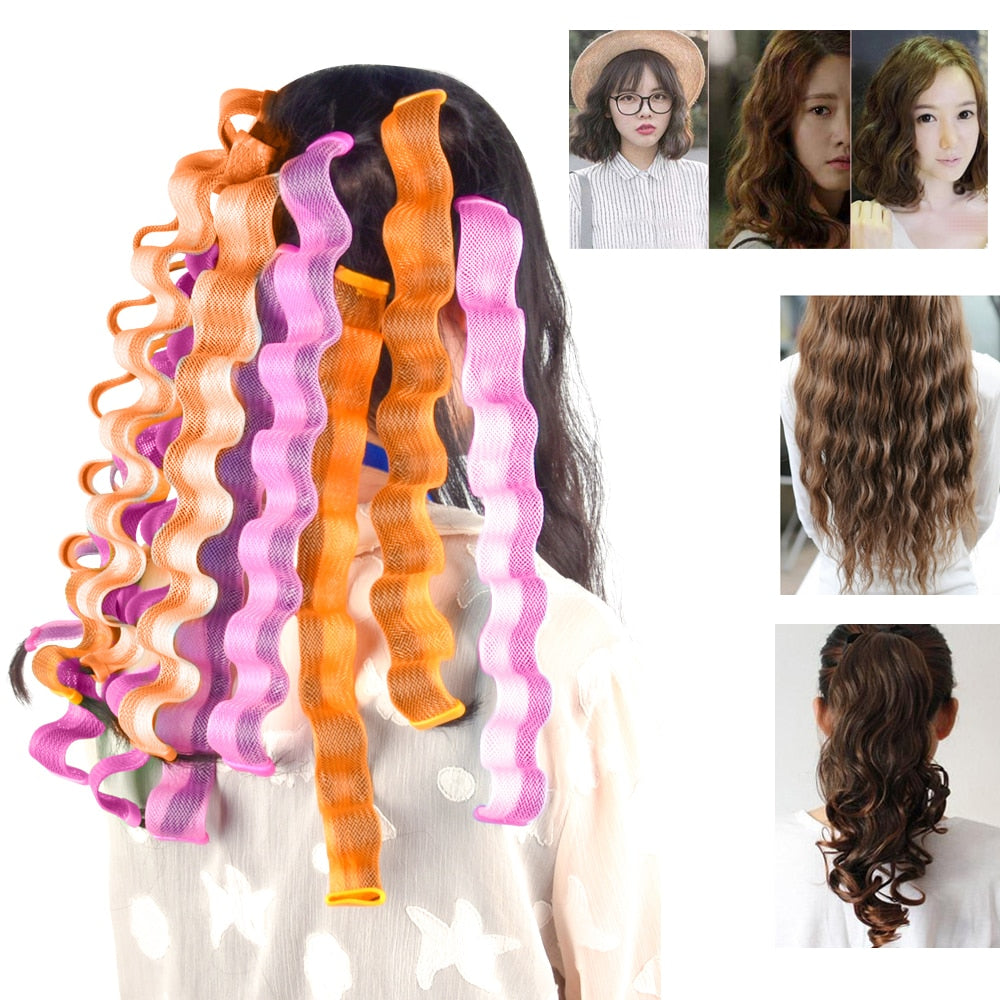 24PCS DIY Magic Hair Curler 25/30/45/50/55CM Portable Hairstyle Roller Sticks