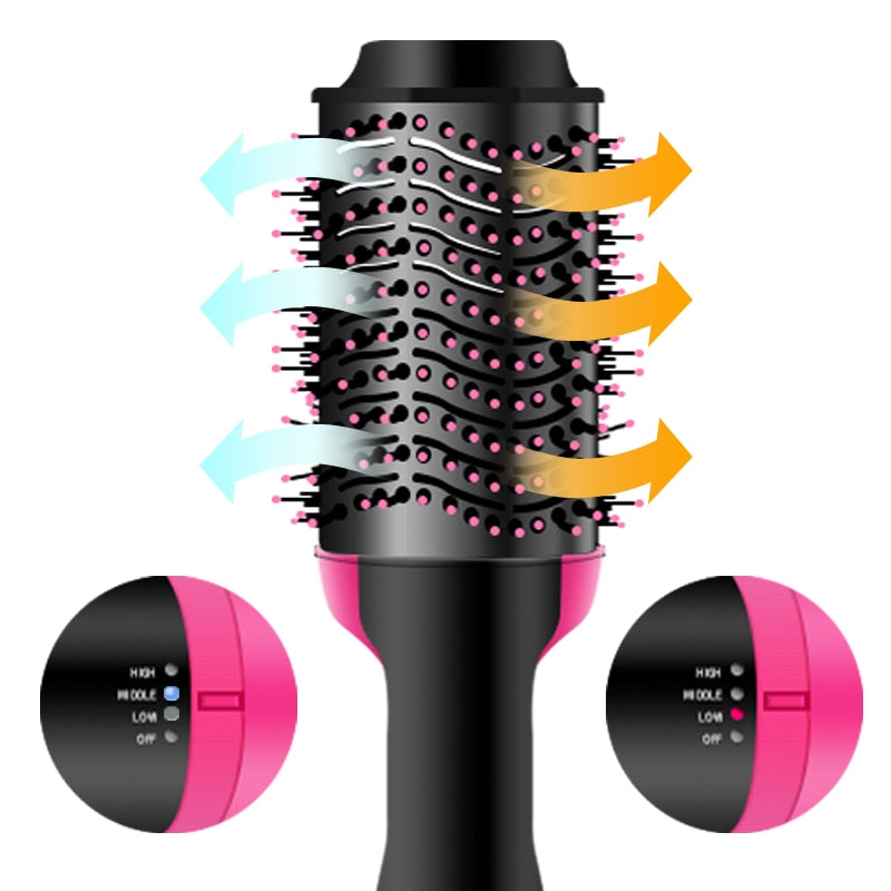 One Step Hair Dryer Electric Hot Air Brush Multifunctional Negative Dryer brush Hair Straightener Curler