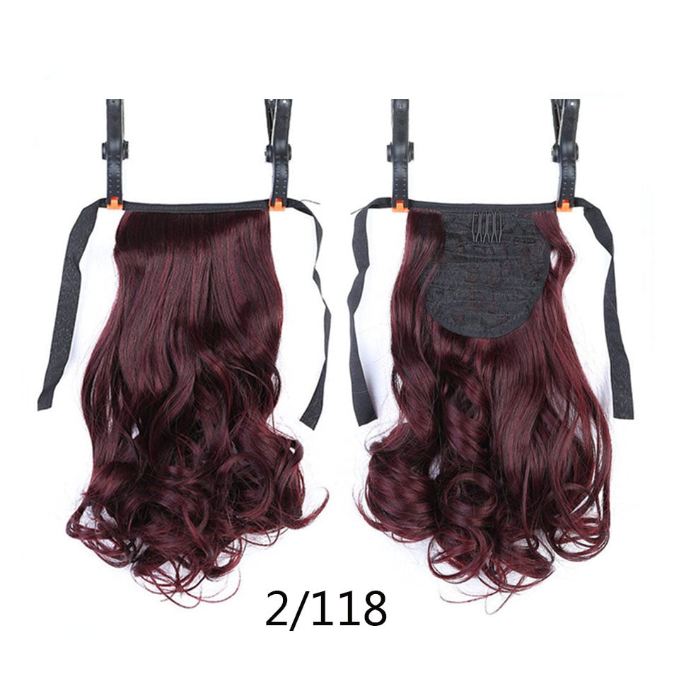 7 colors women short curl pony hair heat resistant synthetic drawstring hair extensions ponytail