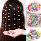 Mini Cute Candy Color Small Hair Clips Flower Doudou Plastic Hairpins