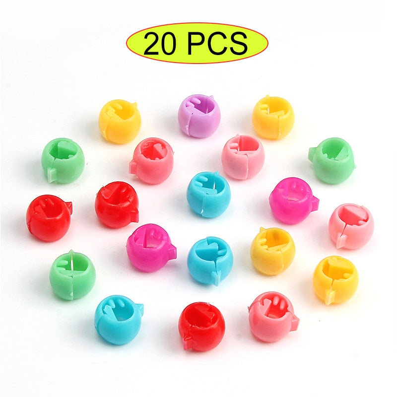 Mini Cute Candy Color Small Hair Clips Flower Doudou Plastic Hairpins