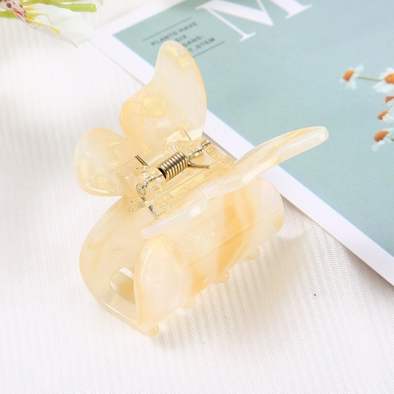 New Acetate Hair Claw Sweet Fairy Butterfly Hair Clip for Women Girls