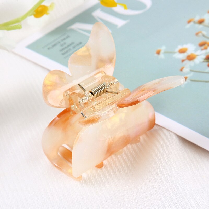 New Acetate Hair Claw Sweet Fairy Butterfly Hair Clip for Women Girls