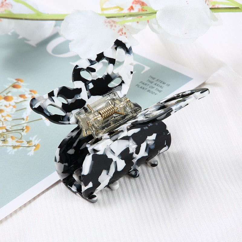 New Acetate Hair Claw Sweet Fairy Butterfly Hair Clip for Women Girls