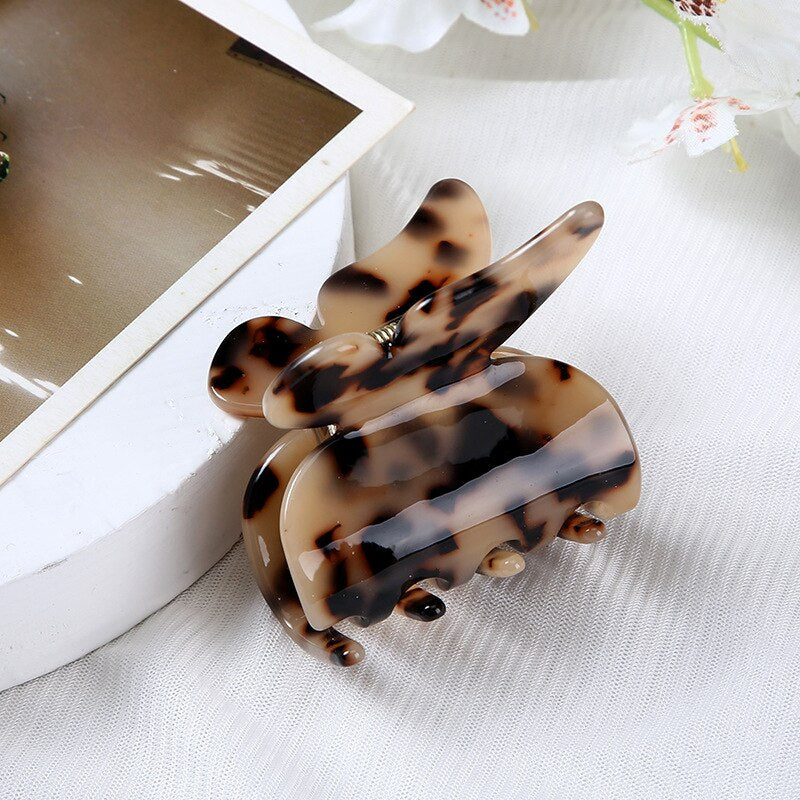 New Acetate Hair Claw Sweet Fairy Butterfly Hair Clip for Women Girls