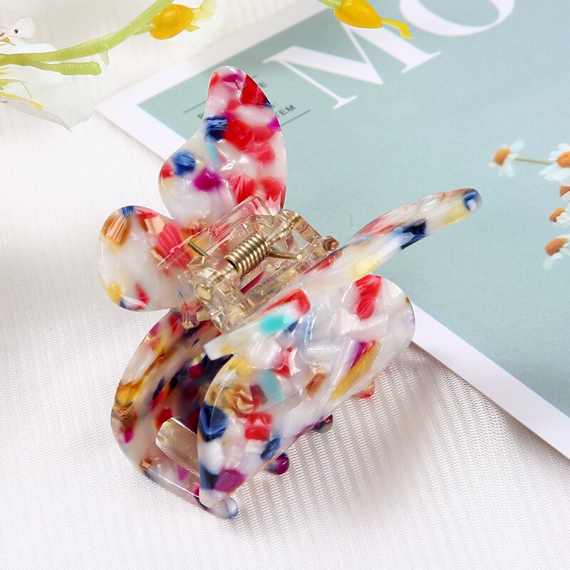 New Acetate Hair Claw Sweet Fairy Butterfly Hair Clip for Women Girls