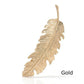 Women New Alloy Vintage Hair Clip Feather Leaf Shape Barrette Metal Hairpins