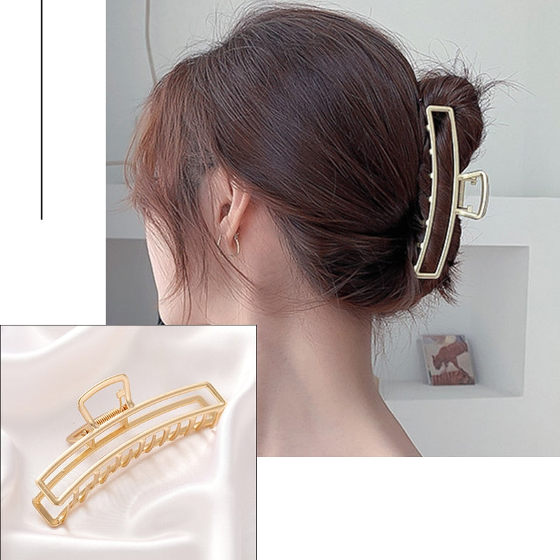 Pearl Hair Claw Clips for Women Big Size