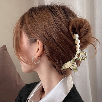 Pearl Hair Claw Clips for Women Big Size