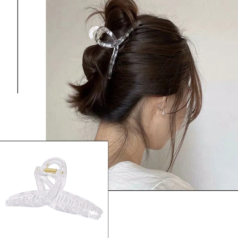 Pearl Hair Claw Clips for Women Big Size