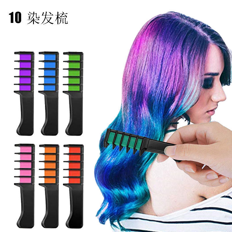 Disposable Temporary Dye Stick Mini Hair Dye Comb Make Up Hair Dye Brush