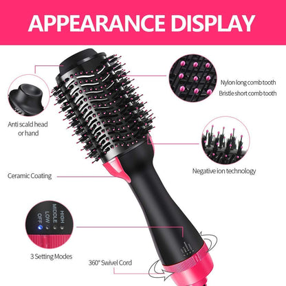 One Step Hair Dryer Electric Hot Air Brush Multifunctional Negative Dryer brush Hair Straightener Curler