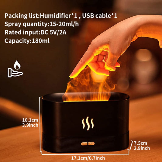 Flame aromatic diffuser air humidifier