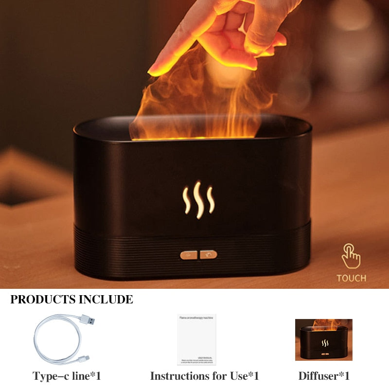 Flame aromatic diffuser air humidifier