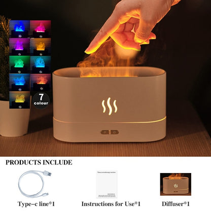 Flame aromatic diffuser air humidifier