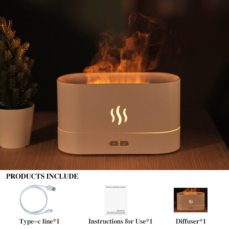 Flame aromatic diffuser air humidifier