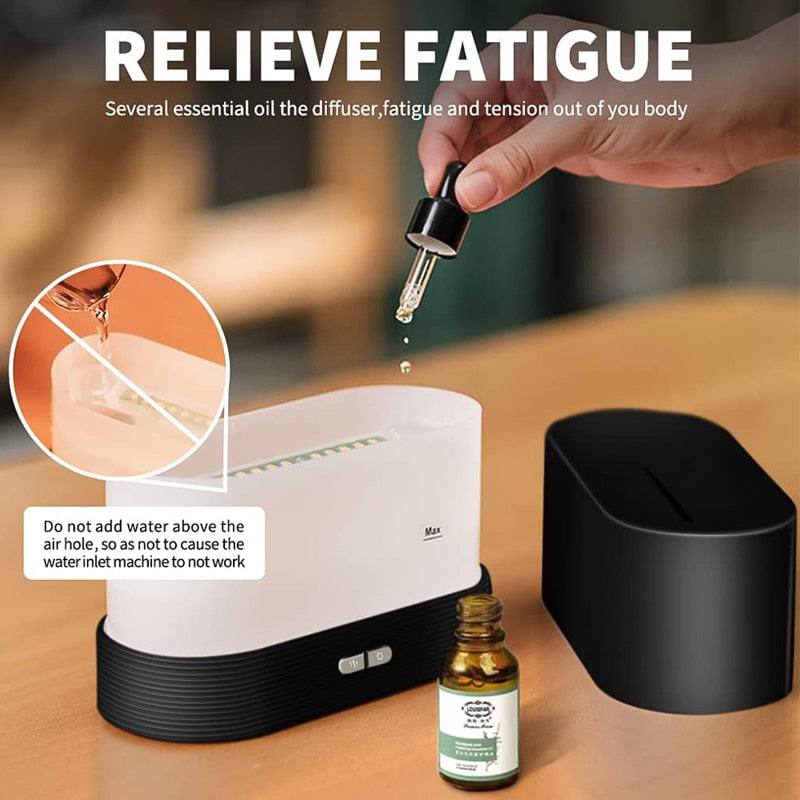 Flame aromatic diffuser air humidifier