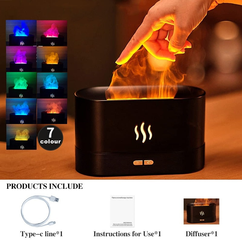 Flame aromatic diffuser air humidifier