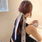 Satin Ribbon Hair Bands Retro Square Scarf Women Small Neck Scarfs Headwear