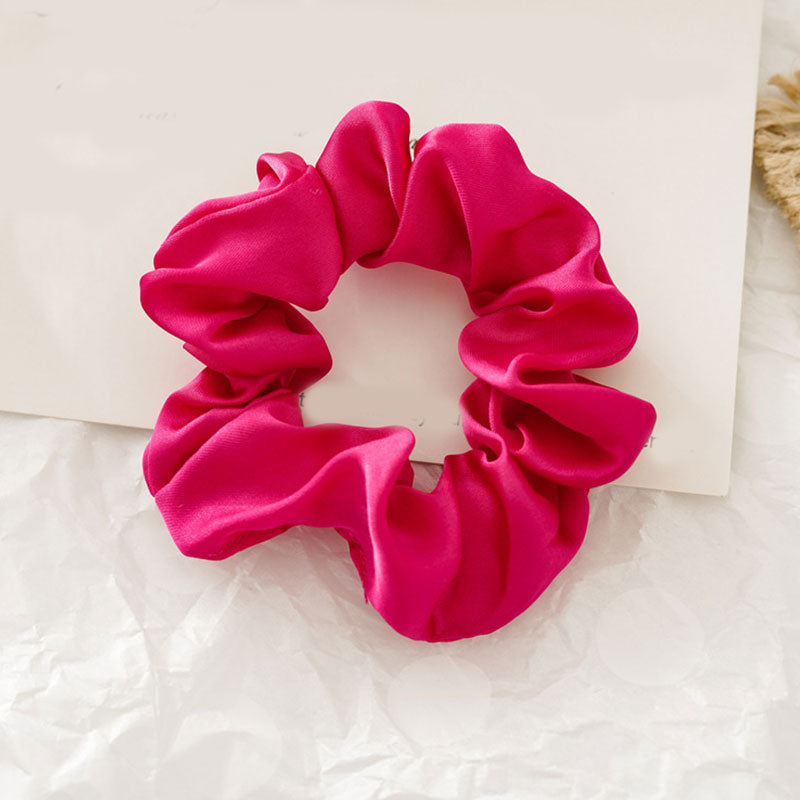 Women Silk Scrunchie Elastic Handmade Multicolor Hair Band Ponytail Holder