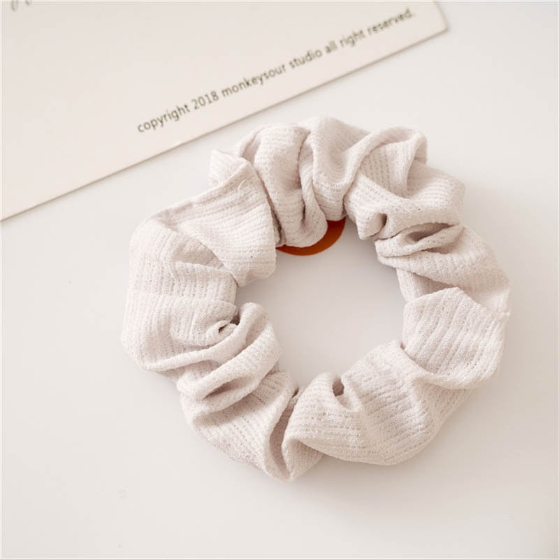 Women Silk Scrunchie Elastic Handmade Multicolor Hair Band Ponytail Holder