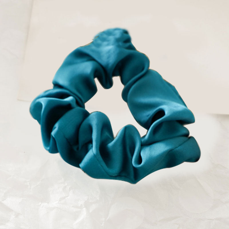 Women Silk Scrunchie Elastic Handmade Multicolor Hair Band Ponytail Holder