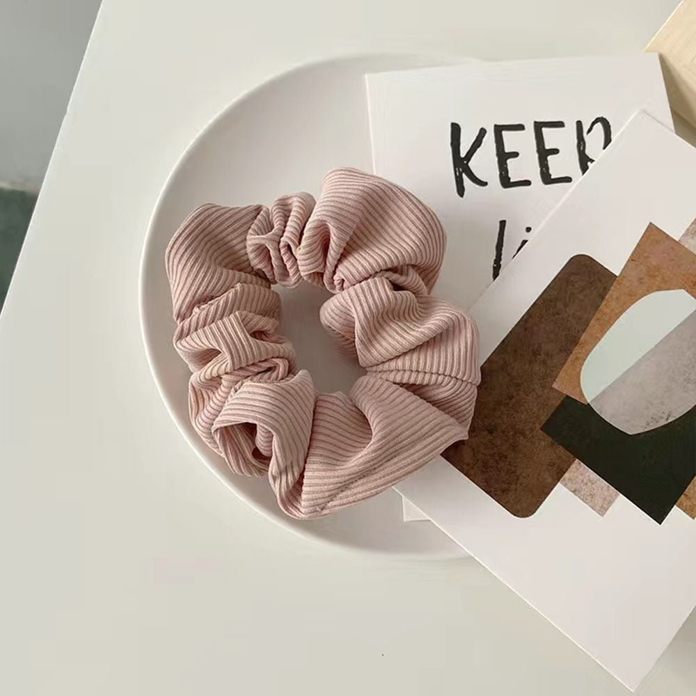 Women Silk Scrunchie Elastic Handmade Multicolor Hair Band Ponytail Holder