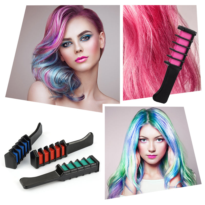 Disposable Temporary Dye Stick Mini Hair Dye Comb Make Up Hair Dye Brush