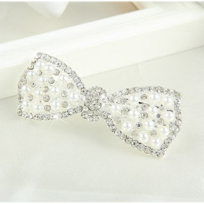 1 Pcs Fashion Women Girls Crystal Rhinestone Bow Hair Clip Beauty Hairpin Barrette Head Ornaments Hair Accessories