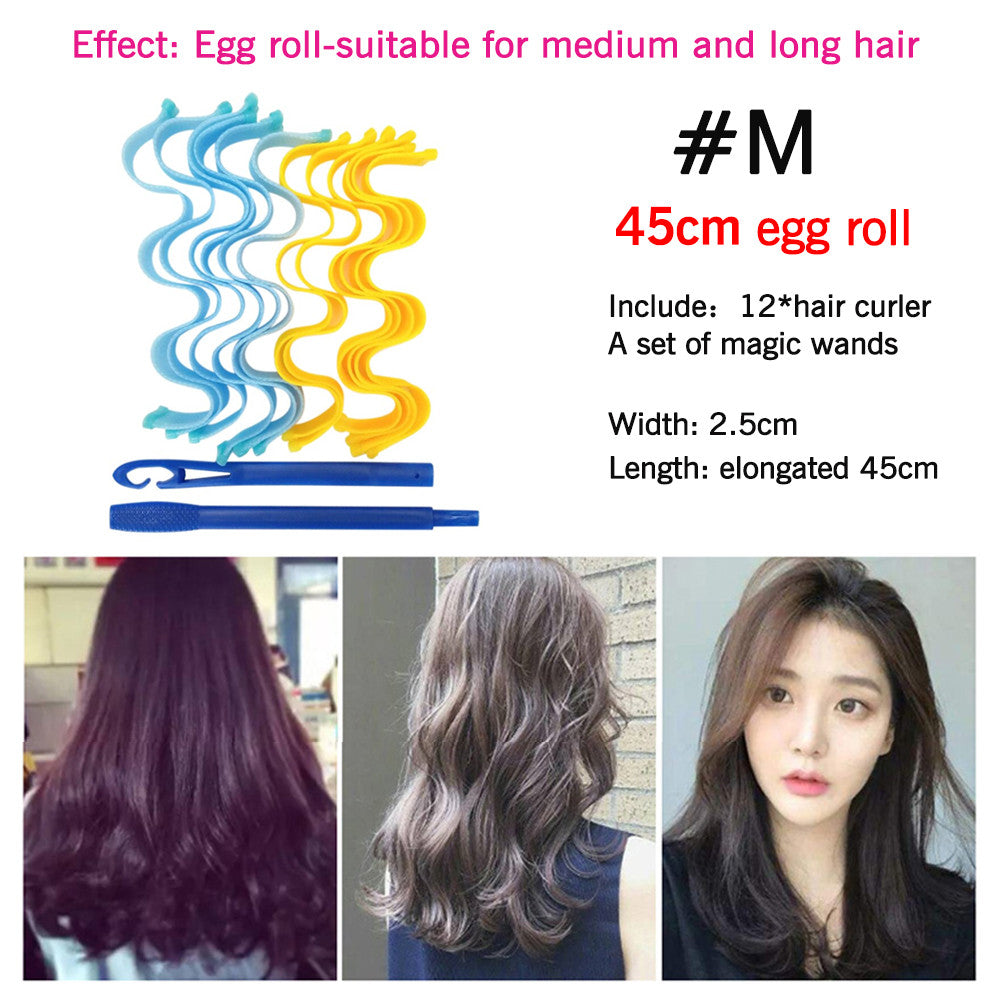 12PCS Magic Hair Curlers 25 30 45 50 65CM DIY Durable Portable Hairstyle Rollers Sticks