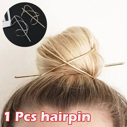 1 Pcs Hair Accessories Clips Stick Bun Holder Cage Metal Vintage Gold Silver Women Fashion Hairwear